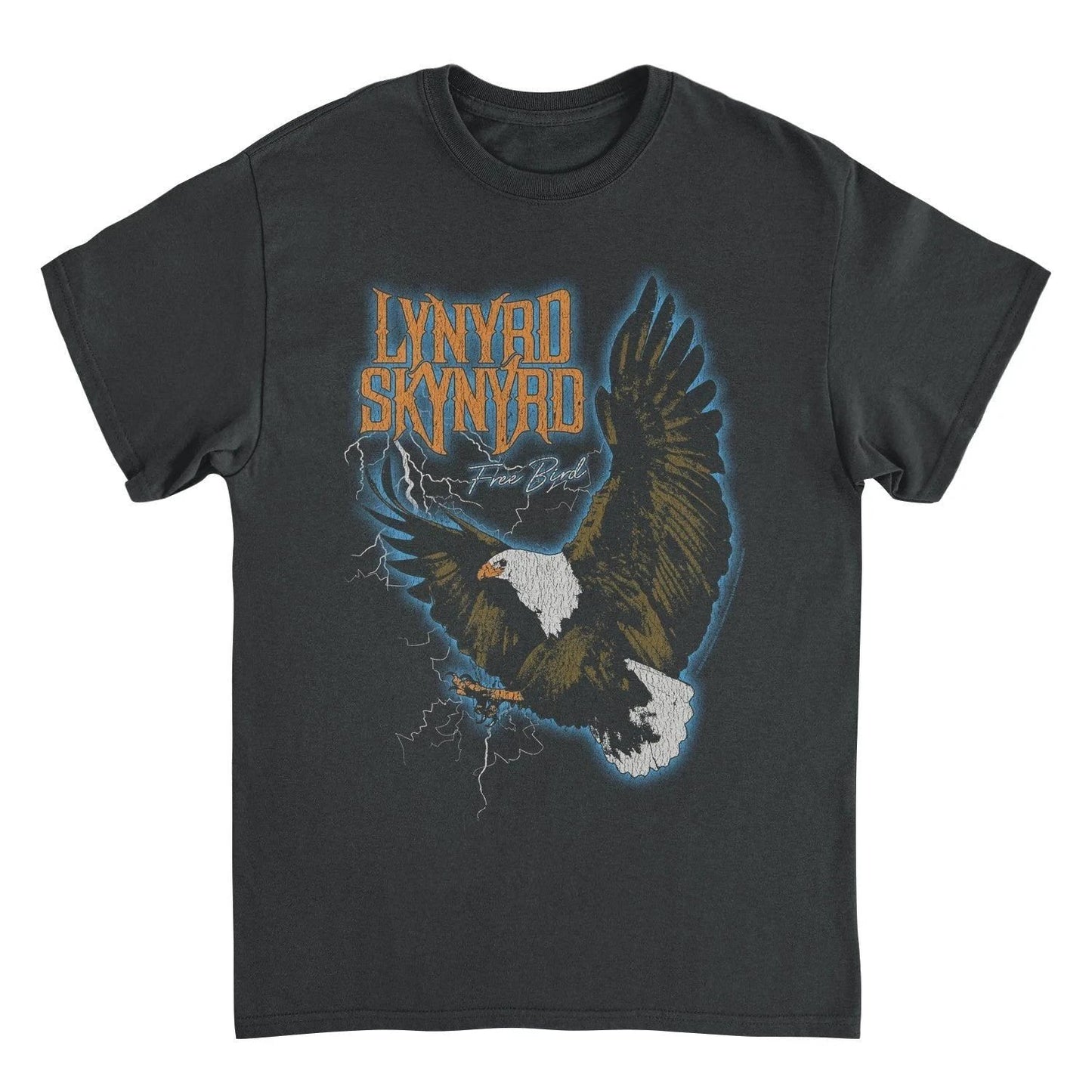 Lynyrd Skynyrd Free Bird lightning eagle black t-shirt vintage southern rock band tee