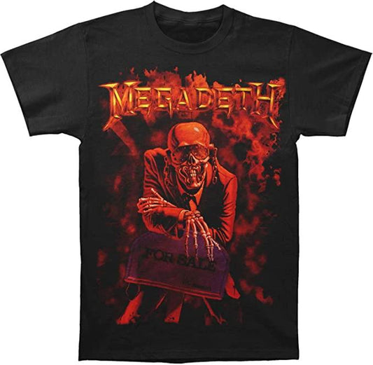 Megadeth For Sale black graphic metal band t-shirt featuring official artwork design for heavy music fans