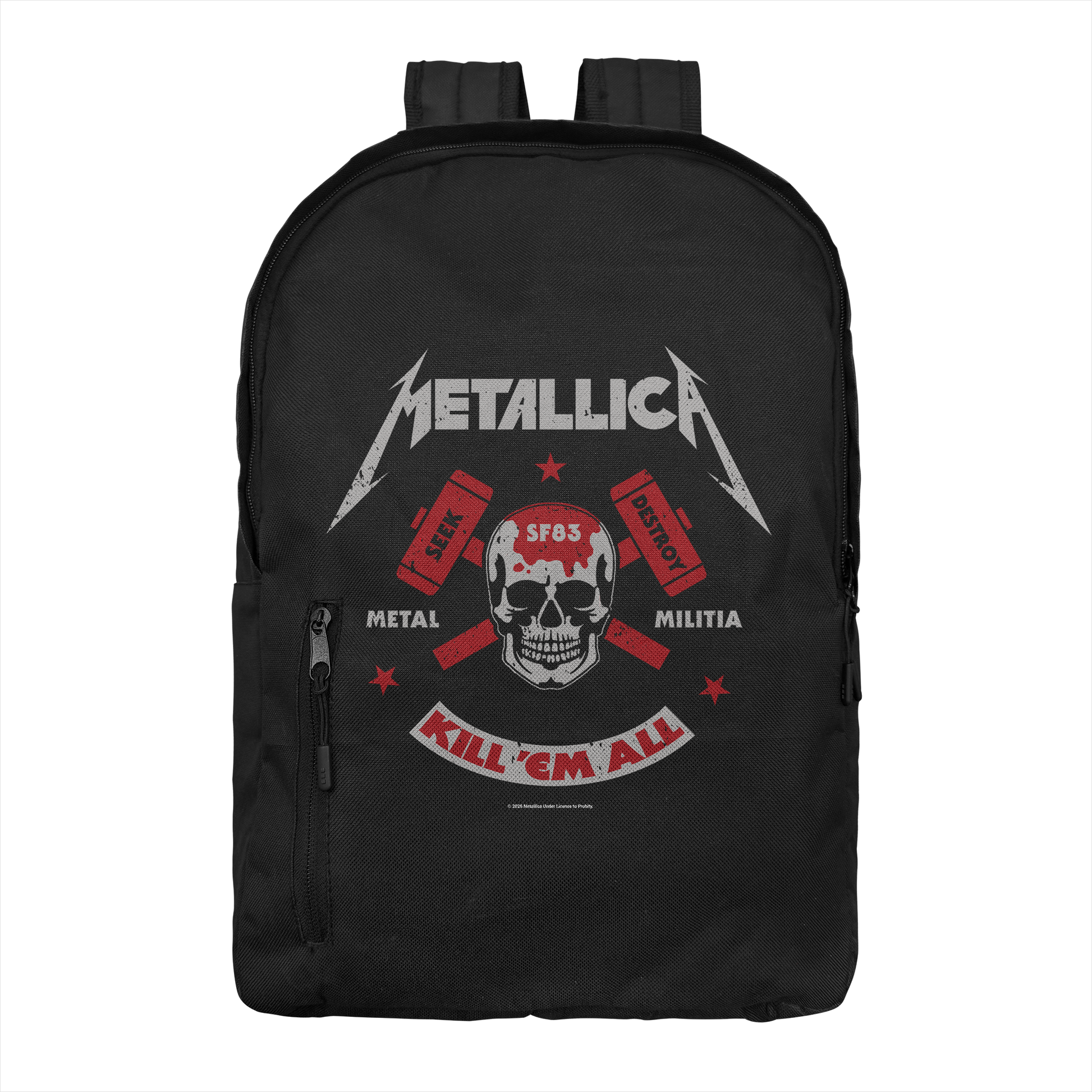 Metallica Kill Em All skull backpack black heavy metal band backpack