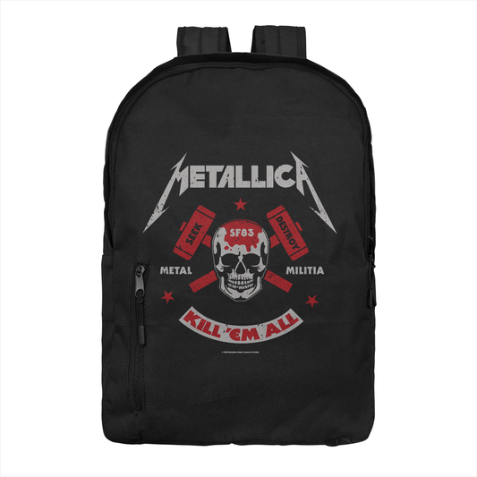 Metallica Kill Em All skull backpack black heavy metal band backpack