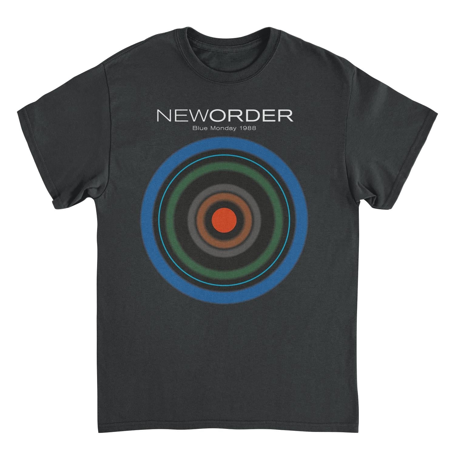 New Order Blue Monday t-shirt featuring iconic album-inspired design from classic synth-pop single
