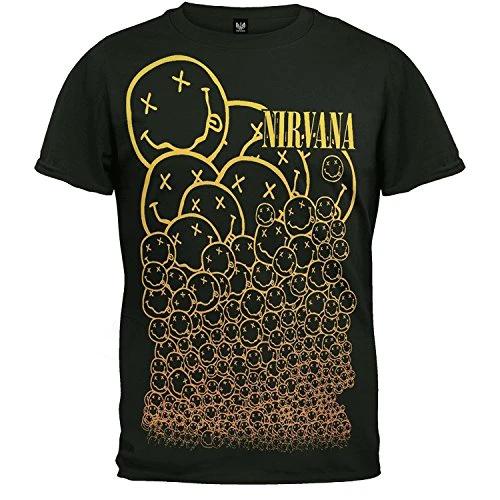 Nirvana Smiley Face Mens T-shirt by HandyShopping4U2