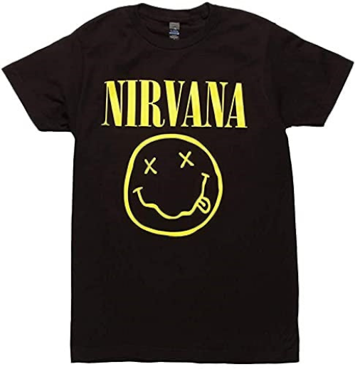 Nirvana Smiley Face Mens T-shirt by HandyShopping4U2