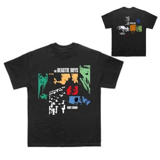 Beastie Boys men’s T-shirt featuring “Root Down” album EP artwork with double-sided print