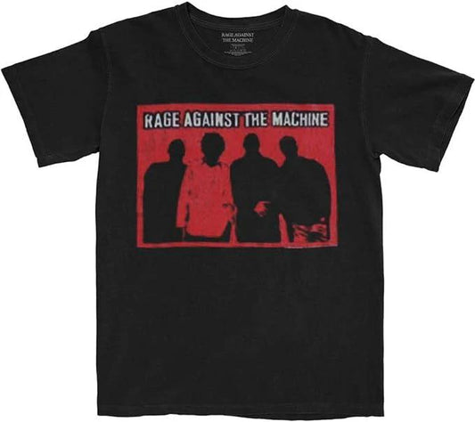 Men’s Rage Against the Machine T-shirt featuring artwork from the band’s iconic debut album.