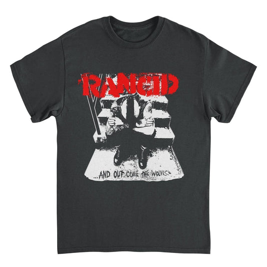 Rancid And Out Come the Wolves album artwork black and white t-shirt official punk band merch