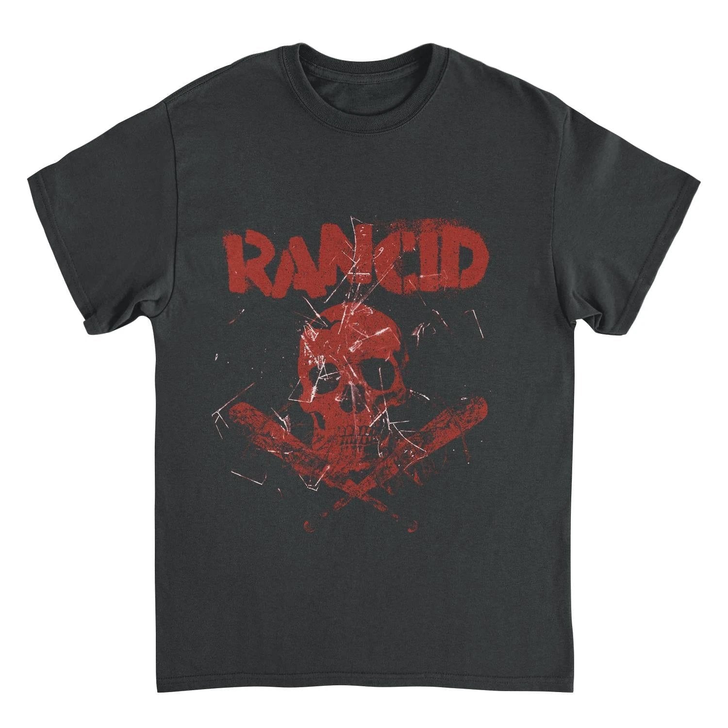 Rancid Bats Red Ink black t shirt official punk band merch red graphic design