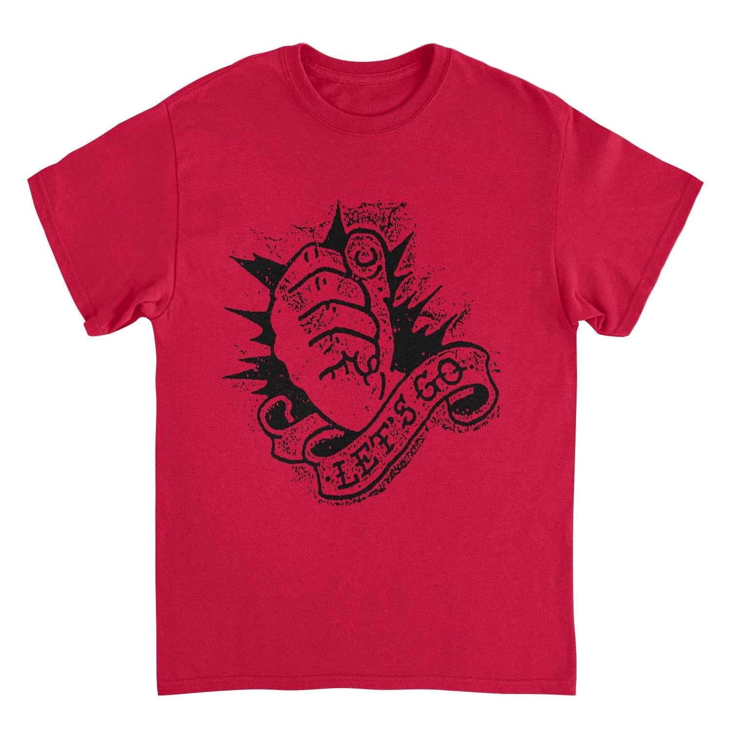 Rancid Let's Go burgundy t shirt featuring 1994 punk rock album artwork graphic