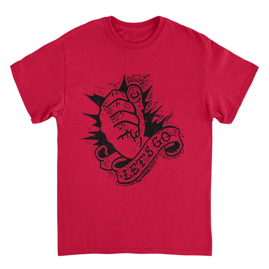 Rancid Let's Go burgundy t shirt featuring 1994 punk rock album artwork graphic