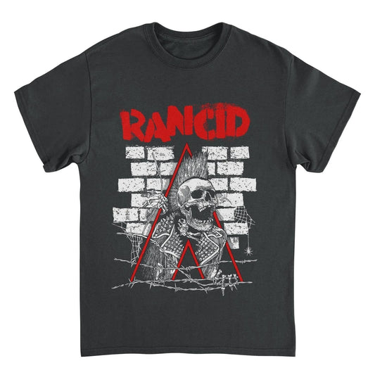 Rancid skull t shirt black punk rock band graphic tee crust breakout design official merch