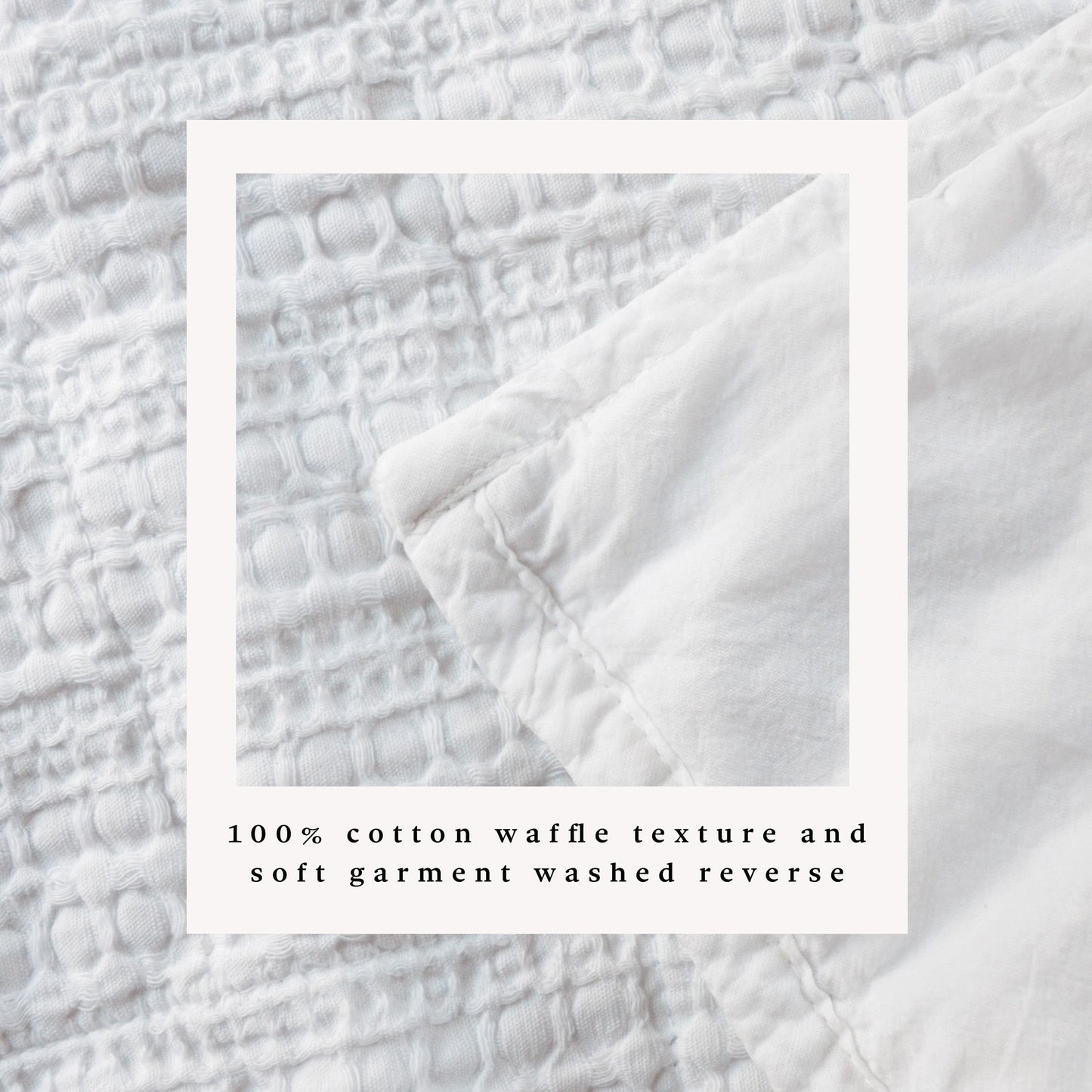 100% Cotton Honeycomb Waffle Garment Washed Quilt Set - Genevieve Collection