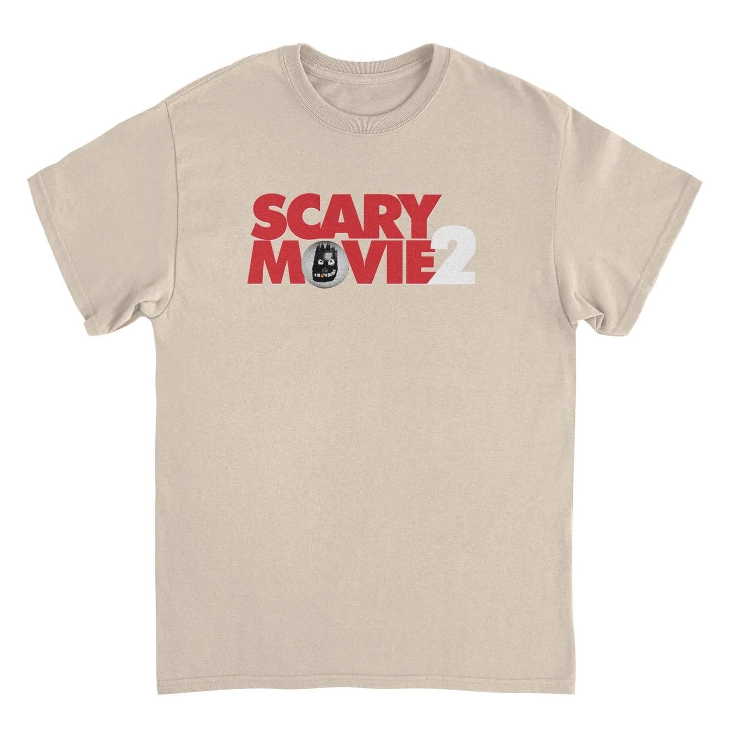Scary Movie 2 Logo Sand T-Shirt with red and white horror comedy movie graphic
