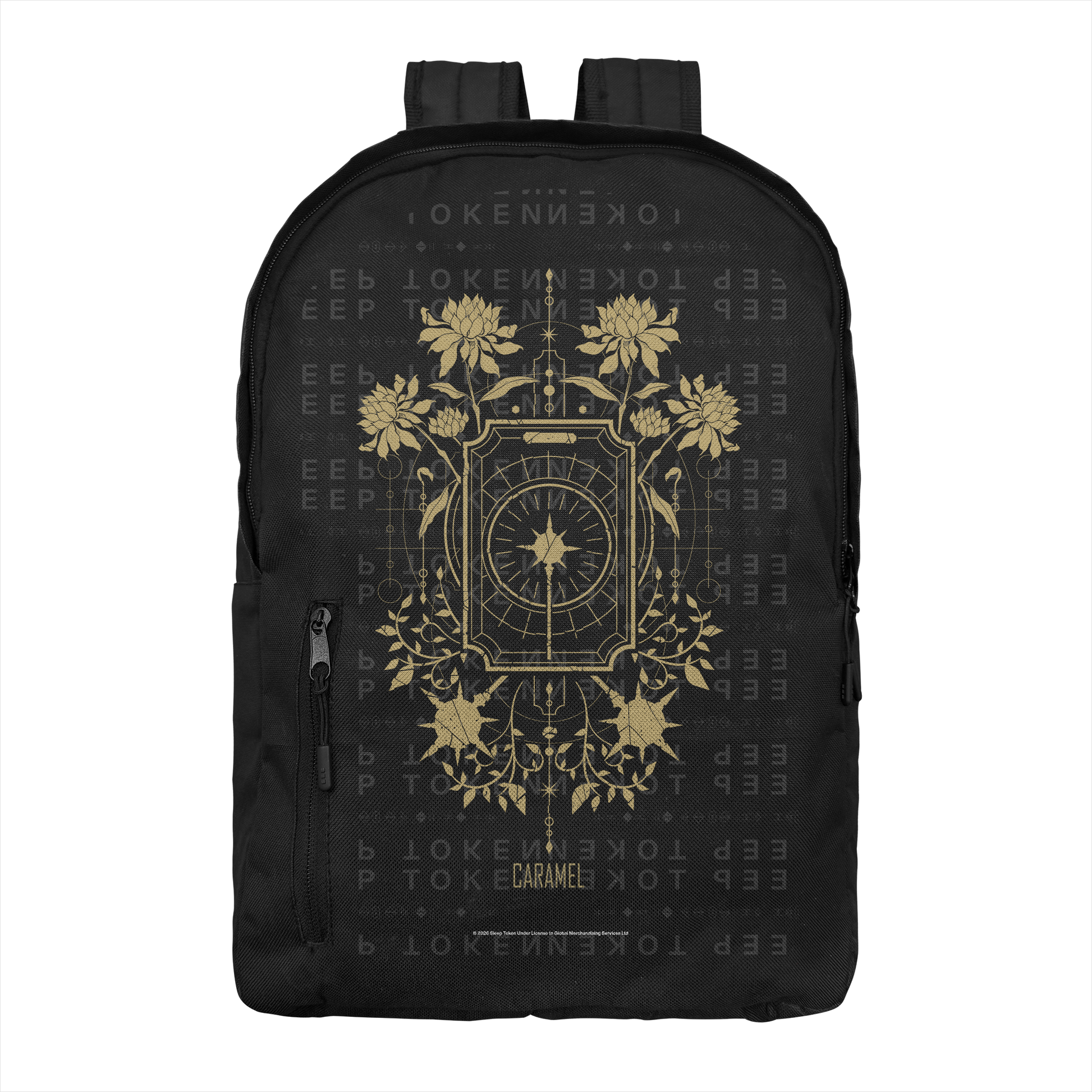 Sleep Token gold symbol backpack black design rock band backpack