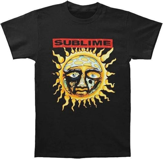 Sublime sun logo t shirt black 40oz to freedom album graphic ska punk reggae band tee