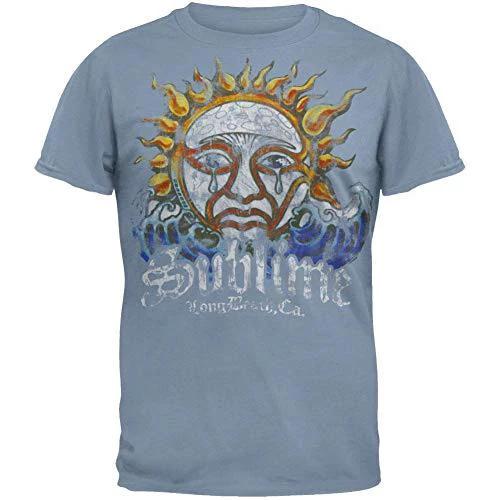 Sublime sun logo t shirt blue reggae style 40oz to freedom graphic ska punk band tee