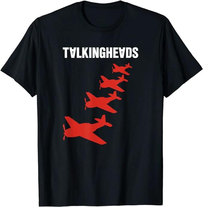Talking Heads 4 Planes black t-shirt with red airplane graphic Remain in Light design