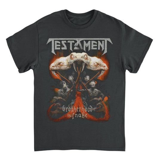 Testament Brotherhood of the Snake shirt with multi headed serpent thrash metal band tee