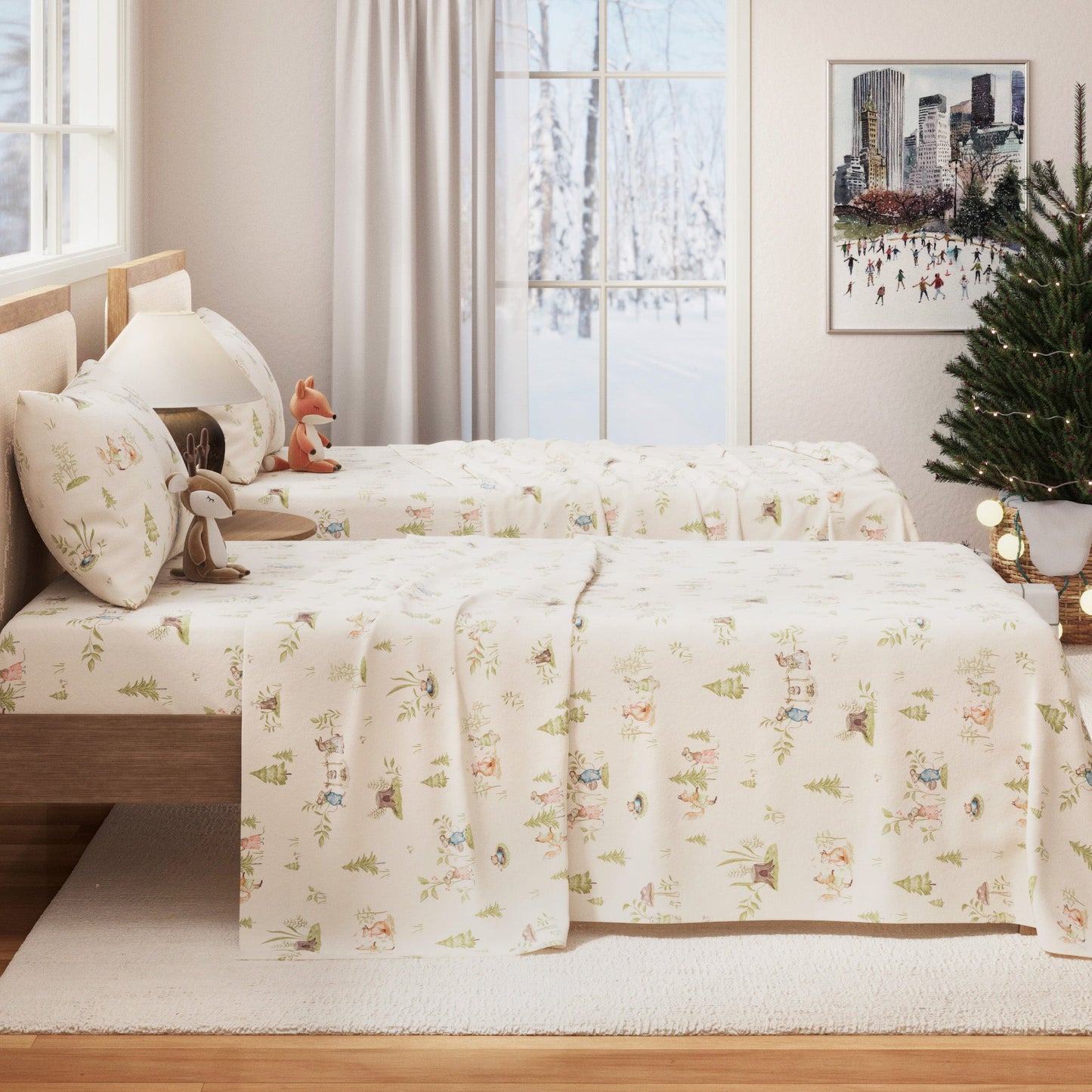Turkish Cotton Flannel Sheet Set - Kids' Christmas Collection